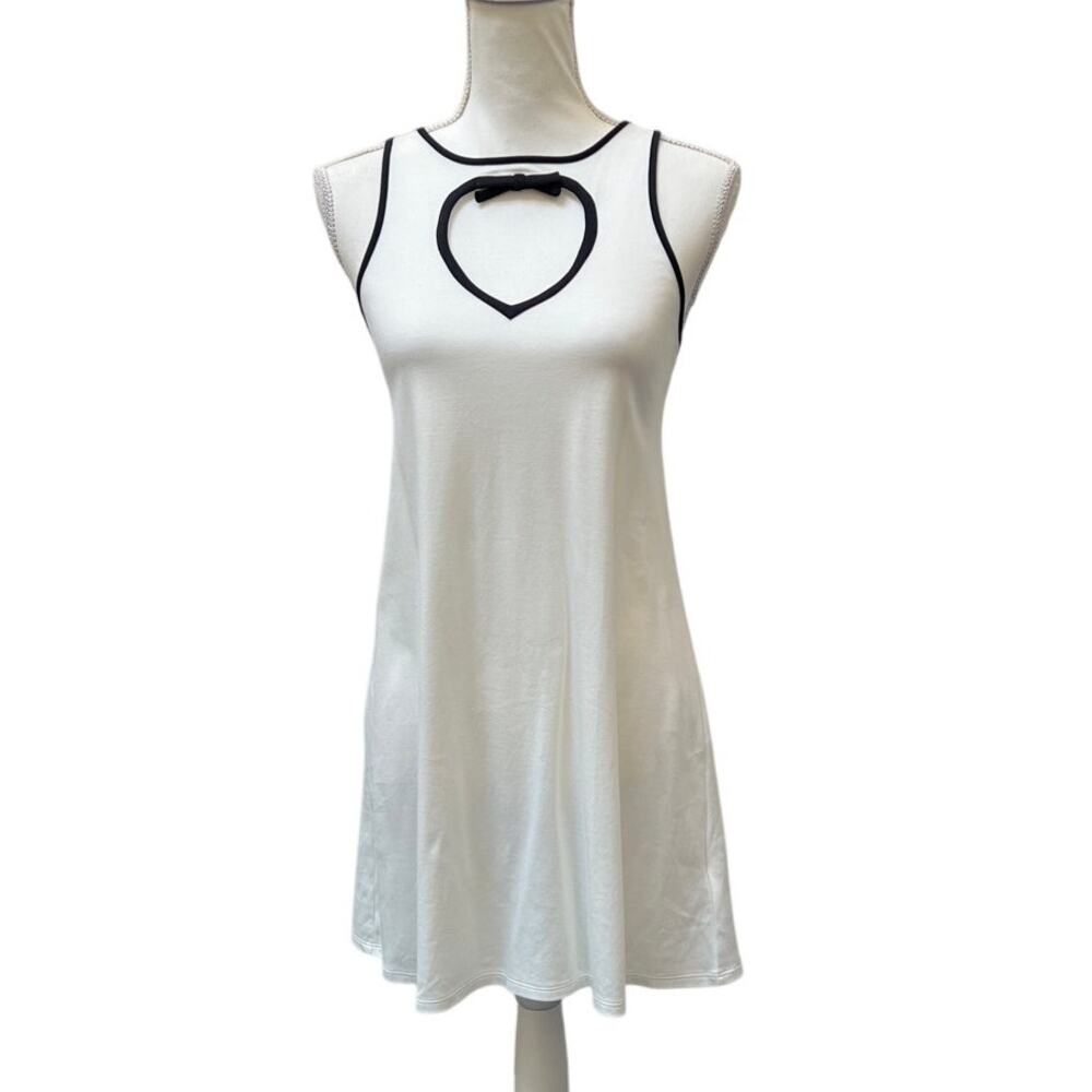 Kate Spade Cutout Mini Dress Women's Size Small White Black
